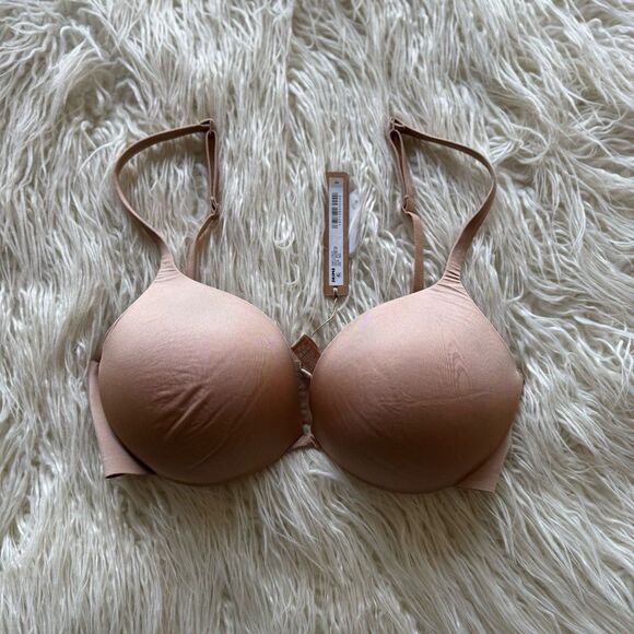 Skims Ultimate Push up Plunge Bra Clay Size 32DD - Picture 1 of 8